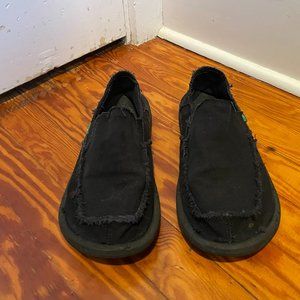 Gently Used Black Sanuk Vagabond Shoes Men Size 10